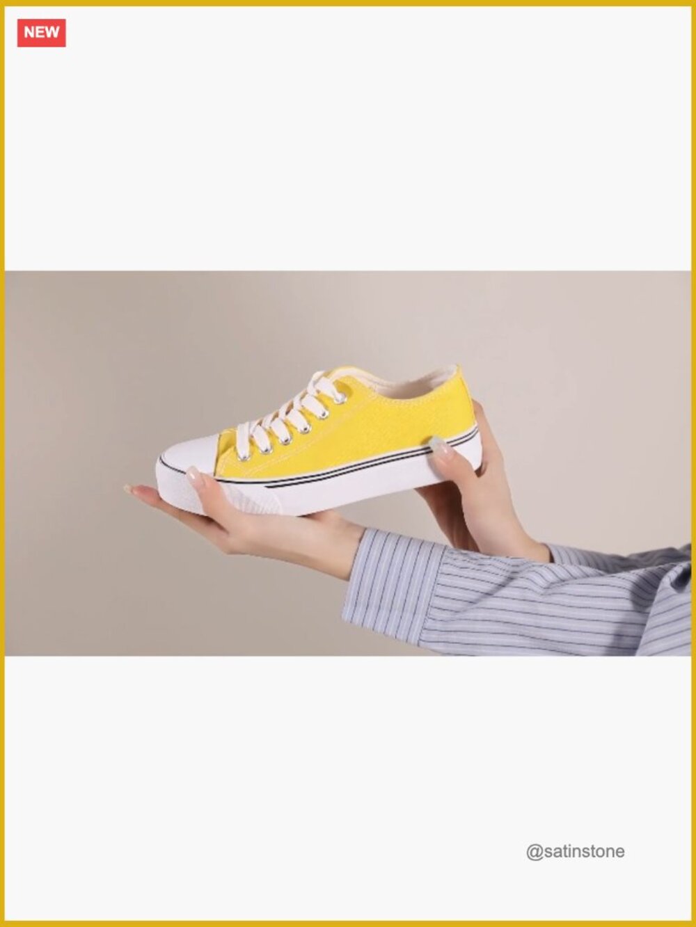Low Top Canvas Sneakers with Rubber Sole Cushioned Insole Lace Up Closure - Picture 7 of 7